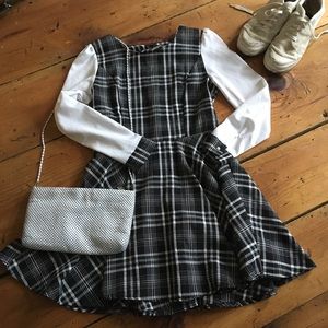 Plaid long sleeve dress
